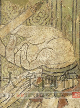 伏案文殊像壁画元代人物画佛像画
