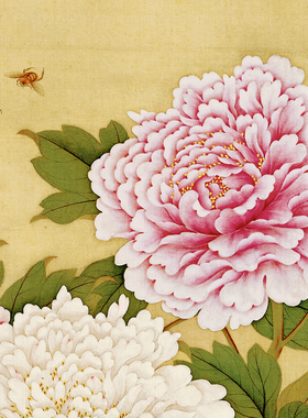余稚花鸟册高清微喷清代宫廷花鸟画临摹绢布画稿传统工笔花鸟草虫