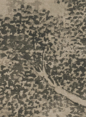 文徴明溪桥策杖图高清微喷明四家山水画临摹绢布画稿传统山水画范