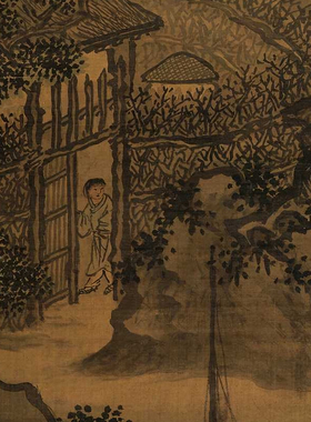 谢时臣麦舟兼赠明清山水画古画