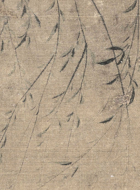 王诜柳荫宋元小品彩色高仕国画