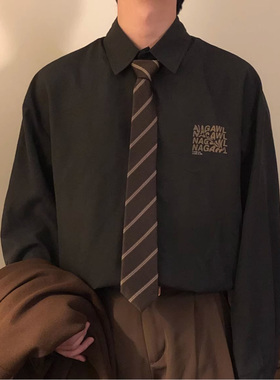 棕色咖啡色日系学院风jk领带