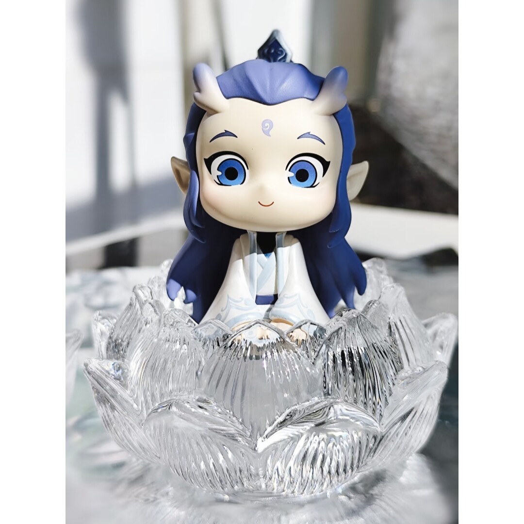 泡泡玛特敖丙哪吒之魔童闹海天生羁绊系列盲盒莲花底座收纳展示盒