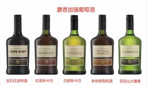 高度甜酒南非橘子河谷加强酒开普红宝石波特酒白慕斯卡黛甜葡萄酒