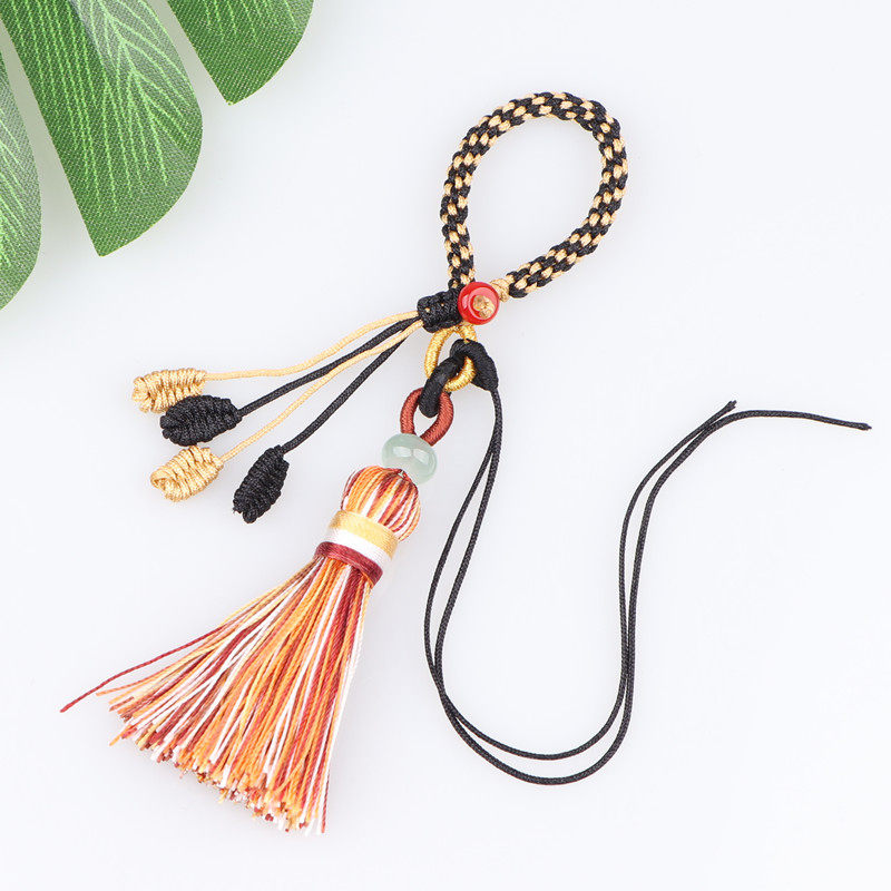国色玉米结线圈藏式小流苏玉石吊坠挂手工编绳包包挂饰钥匙扣绳,淘宝优惠券,粉丝福利购,淘宝优惠卷