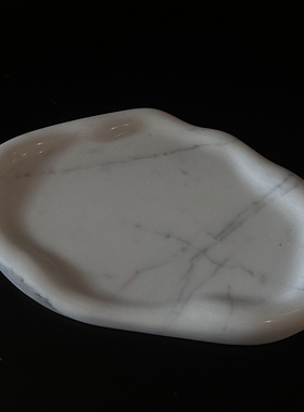 意大利鱼肚白鱼肚金托盘摆件饰品样板房私宅别墅定制现货