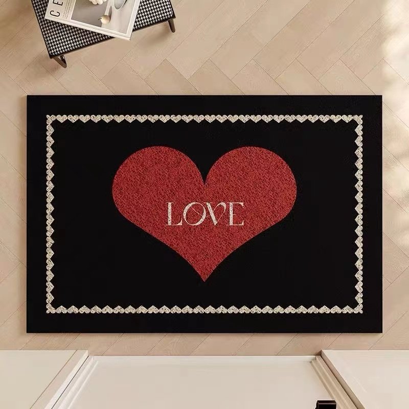 喜庆中式入户门地垫玄关丝圈入门结婚家用防滑耐脏可裁剪浴室门垫,淘宝优惠券,粉丝福利购,淘宝优惠卷