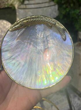 圆形黄叠贝首饰盘