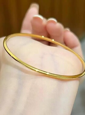 古法传承素圈手镯女简约极细