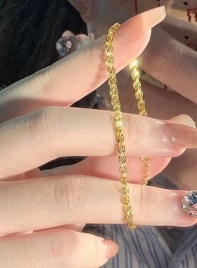 18K仿真黄金凤尾手链女士高级感