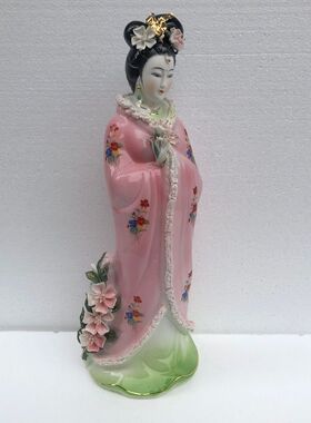 陶瓷桃花仙子桃花娘娘梅花仙子神像佛像家居客厅工艺品摆件装饰品