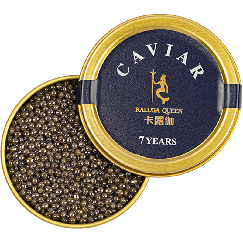 鲟鱼子酱 卡露伽7年鱼龄西伯利亚鲟 寿司刺身即食caviar鱼籽酱10g - 图0