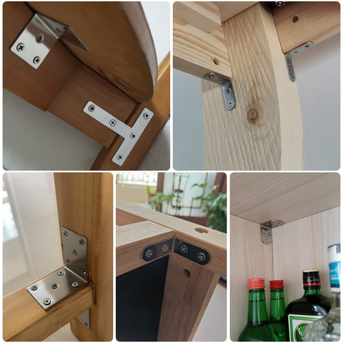 不锈钢角码90度直角固定器三角铁支架连接件片加固五金l型层板托t - 图1