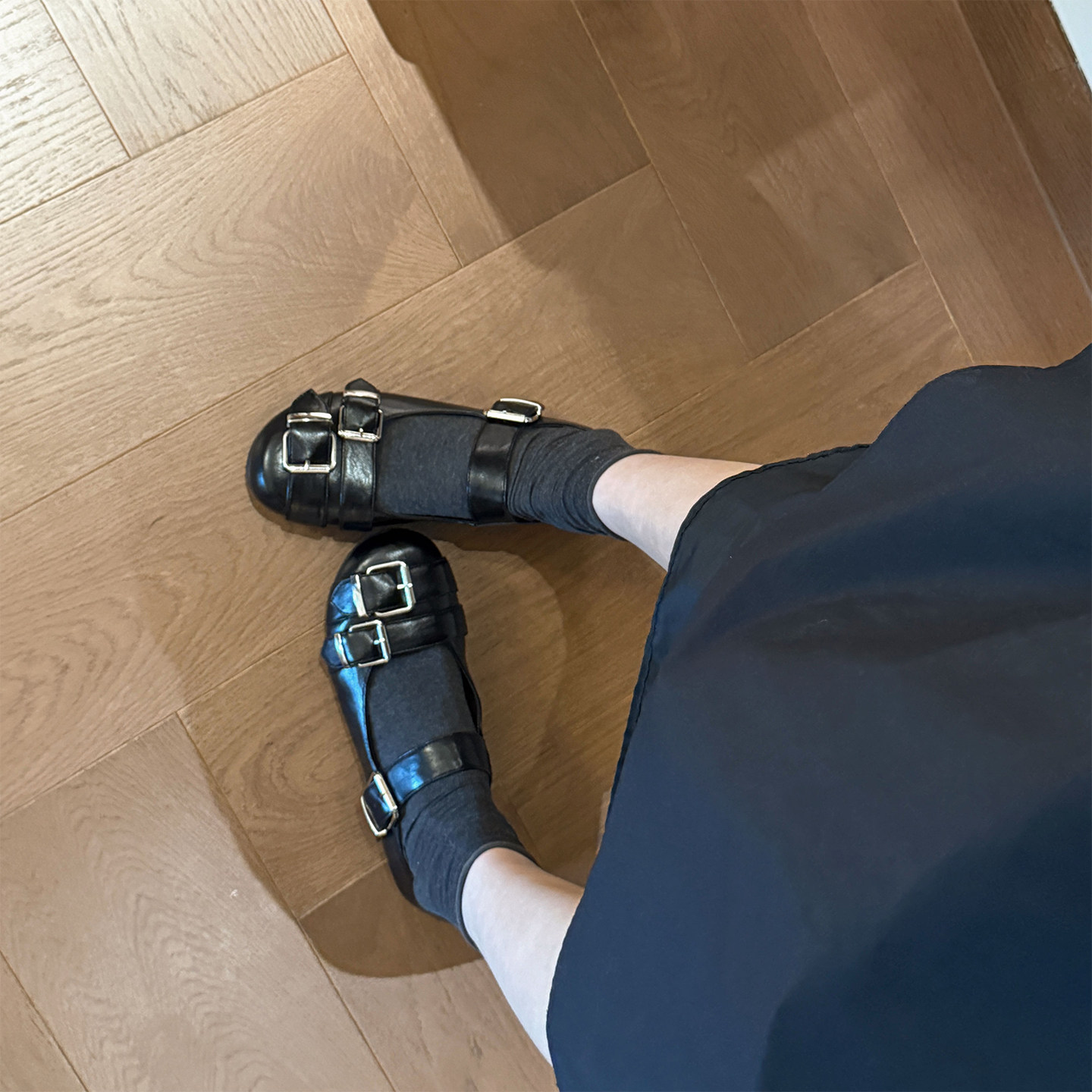 【小发喵】复古简约高级感玛丽珍女鞋黑色双扣带平底舒适芭蕾单鞋,淘宝优惠券,粉丝福利购,淘宝优惠卷