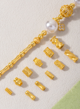金色节节高升管珠隔珠手链配件
