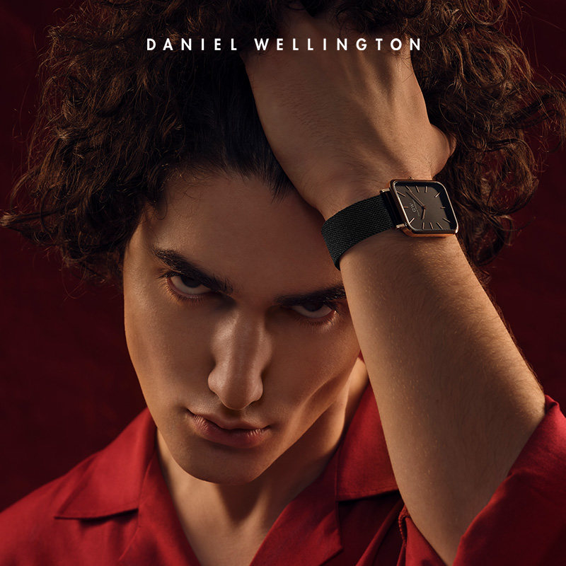 dw男士复古麦穗织纹潮酷方形表带 DanielWellington海外欧美腕表