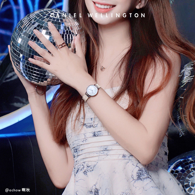 dw女星辰贝母小圆表28mm玫瑰金表带 DanielWellington海外欧美腕表