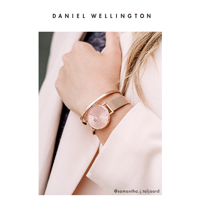 丹尼尔惠灵顿女钢表带28mmdw手表 DanielWellington海外欧美腕表