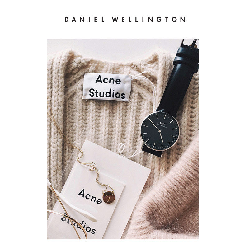 danielwellington dw黑盘石英手表 DanielWellington海外欧美腕表