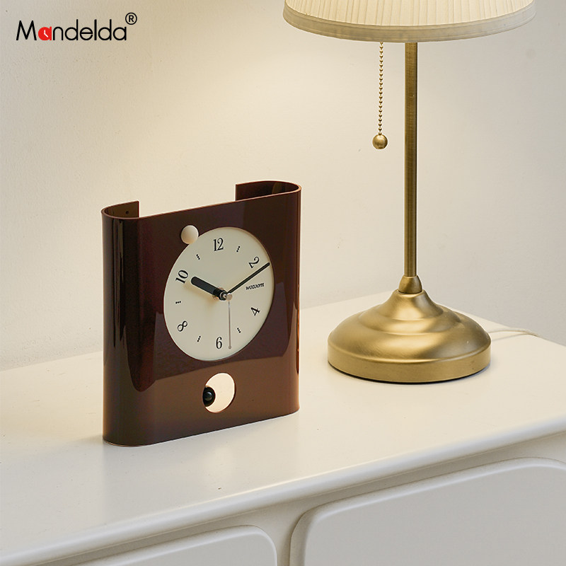 满得达桌面摆件时钟摆台式座钟创意艺术钟表客厅家居轻奢装饰品,淘宝优惠券,粉丝福利购,淘宝优惠卷