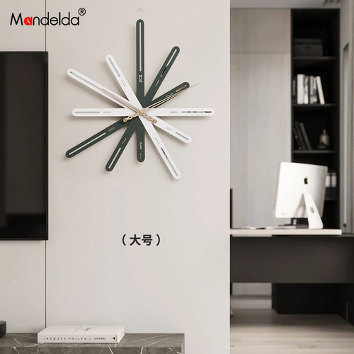 满得达现代轻奢艺术钟表客厅家用简约创意挂钟餐厅墙面高档时钟 - 图1