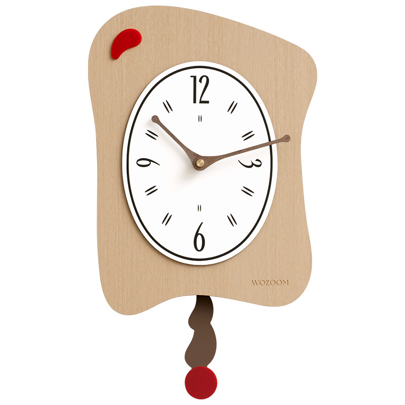 满得达免打孔中古风钟表客厅挂钟网红家用创意摇摆时钟挂墙,淘宝优惠券,粉丝福利购,淘宝优惠卷