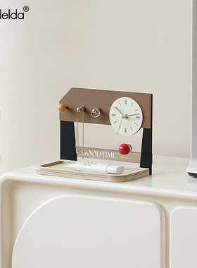 满得达玄关钥匙收纳摆件客厅鞋柜托盘置物架桌面摆台式装饰时钟