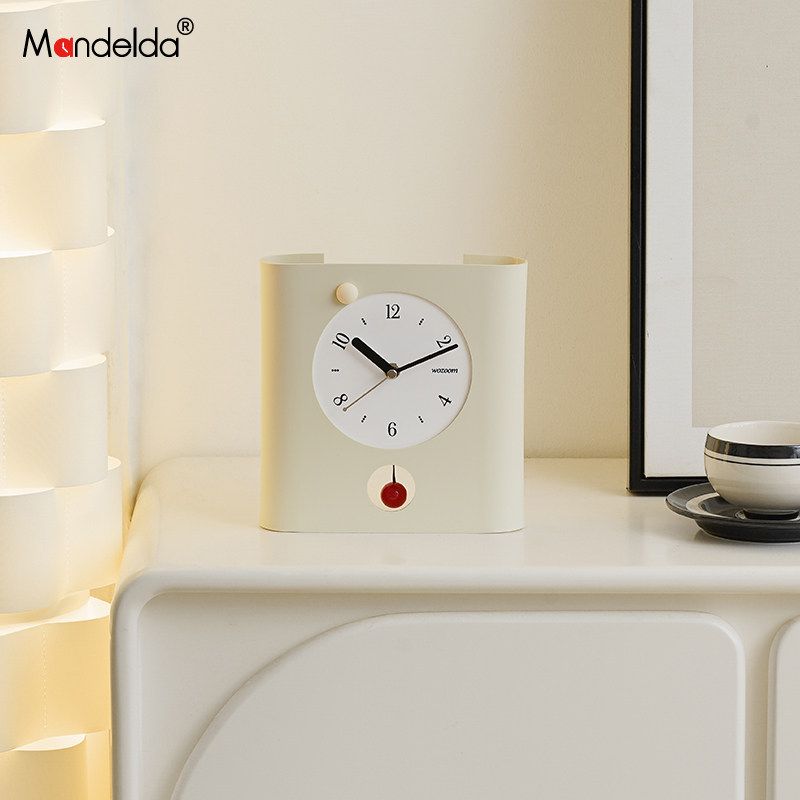 满得达桌面摆件时钟摆台式座钟创意艺术钟表客厅家居轻奢装饰品,淘宝优惠券,粉丝福利购,淘宝优惠卷