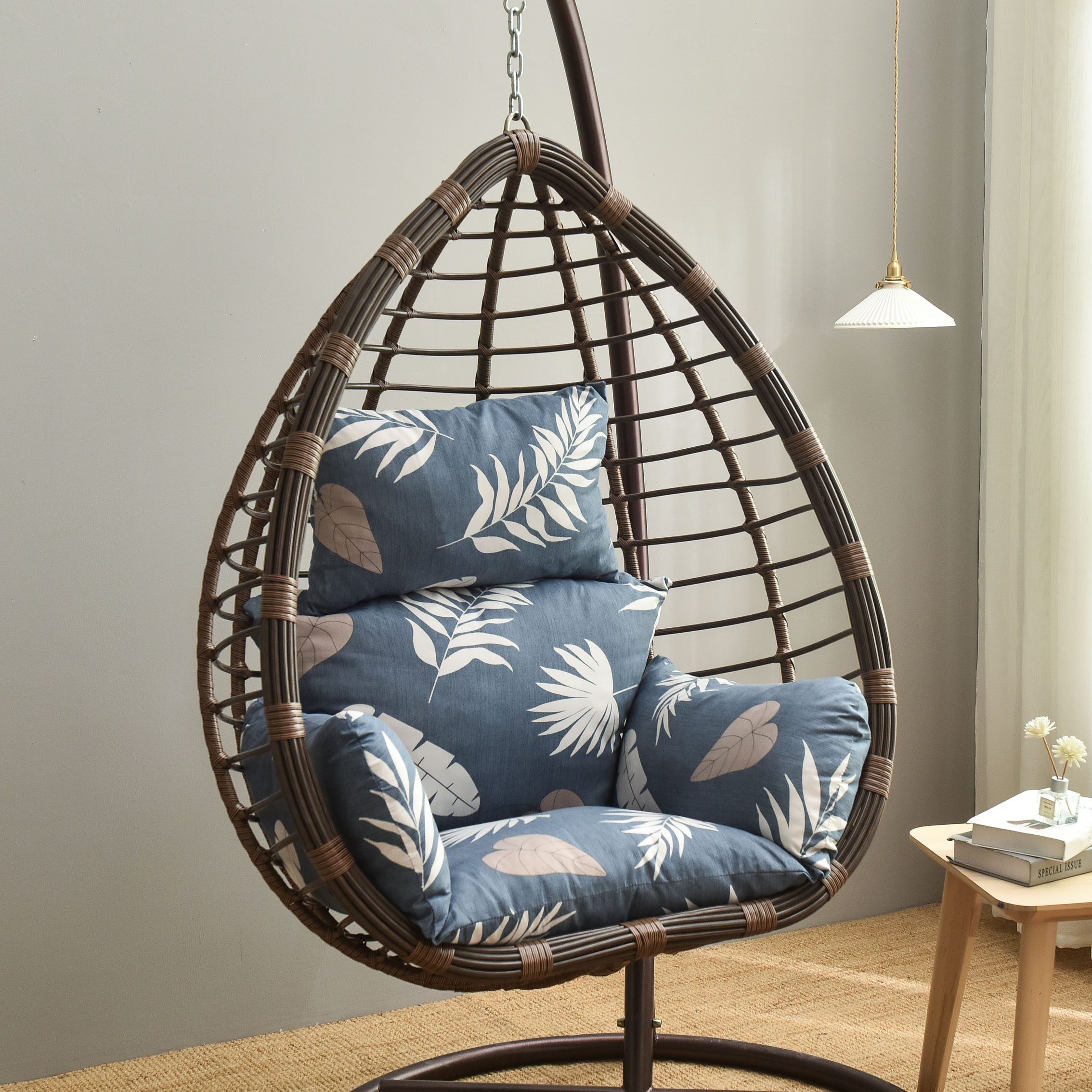 吊篮坐垫印花吊篮可拆洗坐垫椅垫四季通用不包含吊篮坐垫椅子垫子