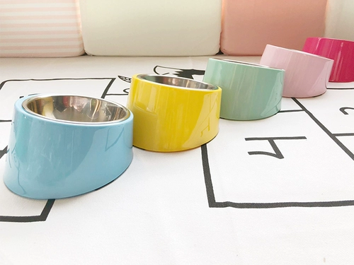 Super Hugp Diagonal Roth Root Dog Bowl Cat Food Basin Anti -Slip Pet