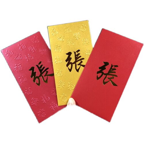 订制港版姓氏利是封中式传统创意定制LOGO过年春节烫金百家姓红包 - 图3