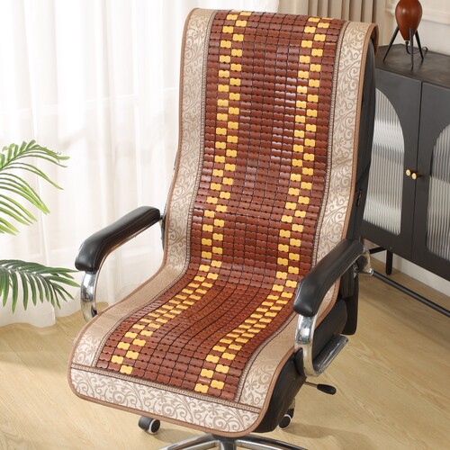 夏季沙发麻将凉席坐垫竹垫夏天办公老板电脑椅垫连体靠背一体防滑 - 图0