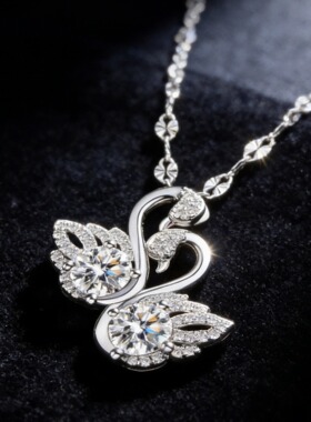 美姬小众雪花闪钻项链