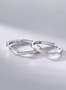 开口银戒设计感情侣对戒