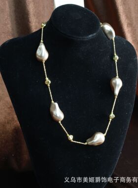 施家首饰叠戴珍珠毛衣链