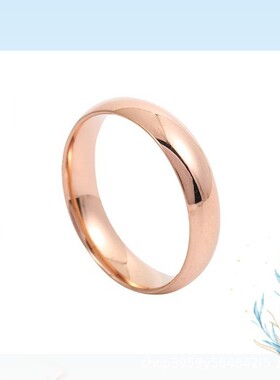 情侣钛钢对戒4mm圆弧光面