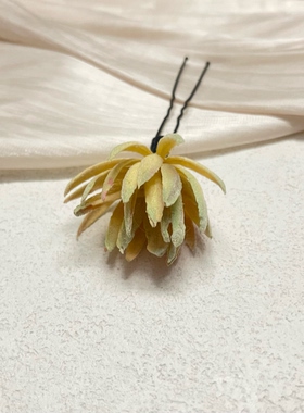 新中式重瓣月季花发簪