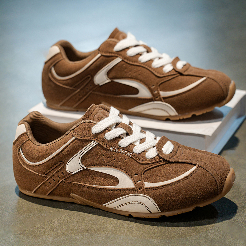 外贸男士赛车鞋夏季新款德训鞋平底休闲板鞋男款复古运动潮男鞋子 - 图0