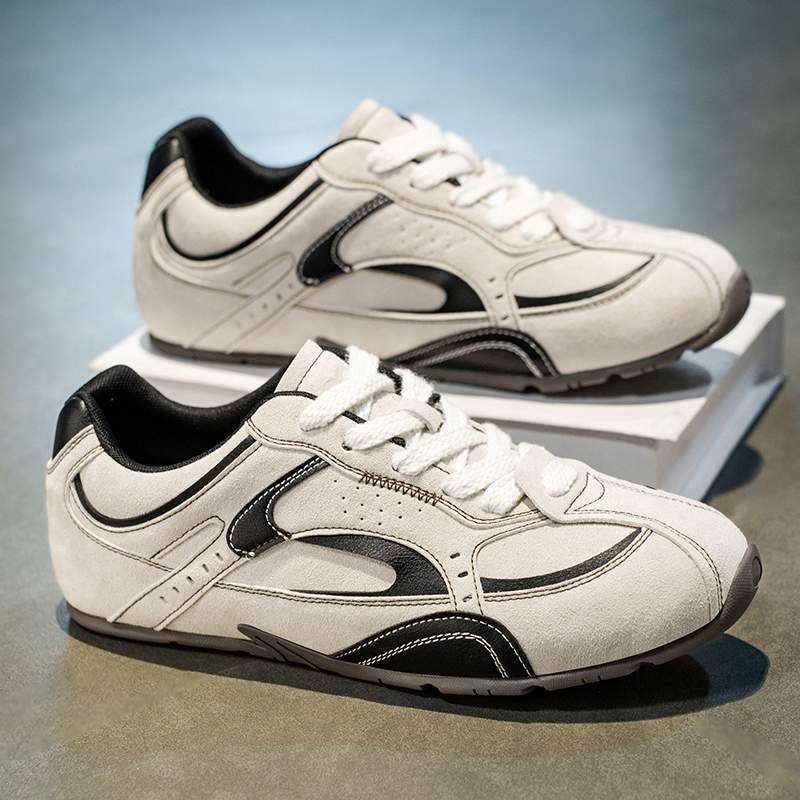 外贸男士赛车鞋夏季新款德训鞋平底休闲板鞋男款复古运动潮男鞋子 - 图1