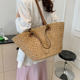 Straw bag women's woven vegetable basket large capacity tote bag