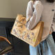 Large-capacity canvas tote bag, hand-held shoulder mummy bag