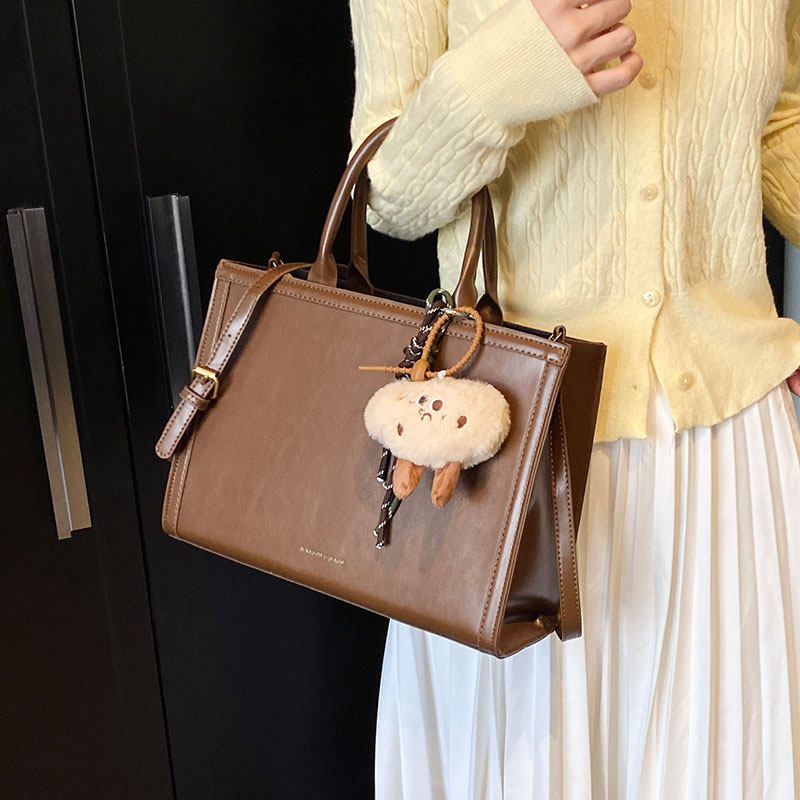 通勤复古手提公文包女士2025新款休闲时尚大容量托特包单肩斜挎包,淘宝优惠券,粉丝福利购,淘宝优惠卷