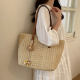 Woven Tote Bag Beach Vacation Straw Bag Shoulder Bag