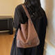 Suede tote bag large capacity shoulder commuter bag