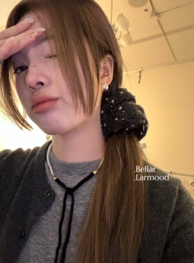 Bellar小众少女波点毛线发圈