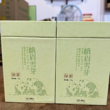 2024四川明前春茶峨眉雪芽竹叶茶叶青绿茶新茶雀舌绿茶50g 包邮 - 图0