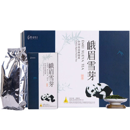 2022四川明前春茶峨眉雪芽竹叶茶叶青绿茶新茶 雀舌礼盒装200g