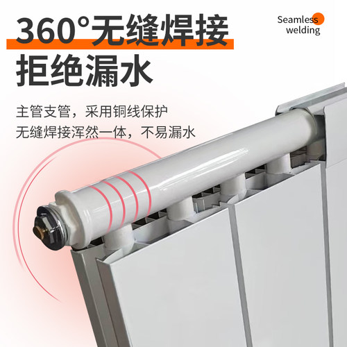 暖气片家用水暖立式铜铝复合散热片双水道壁挂式艺术暖气明装客厅 - 图2