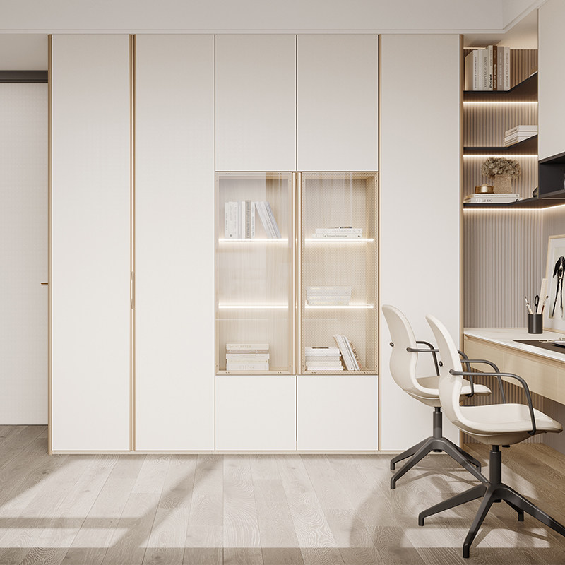 Oppein customized wardrobe new light luxury bedroom cabinet