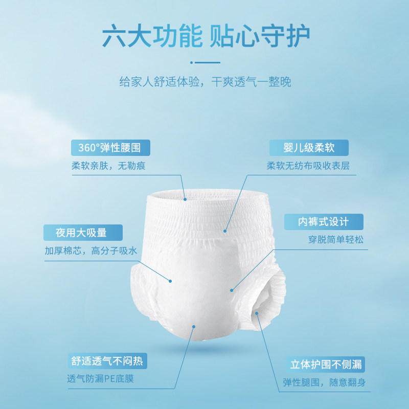 周大人成人纸尿裤老人用拉拉裤加厚夜用大吸量老年人尿不湿内裤式,淘宝优惠券,粉丝福利购,淘宝优惠卷